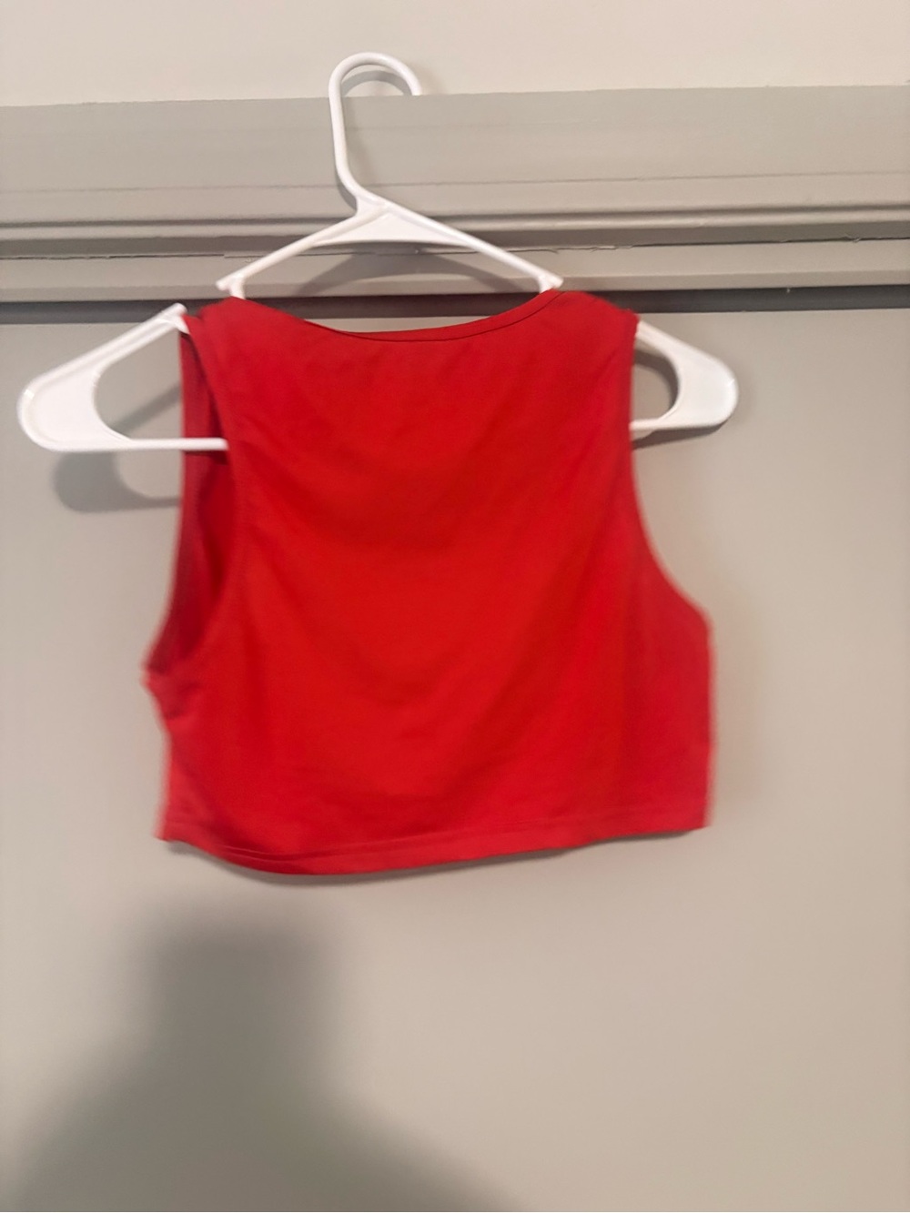 SHEIN Red Rhinestone Lettering Crop Tank - Picture 3 of 3